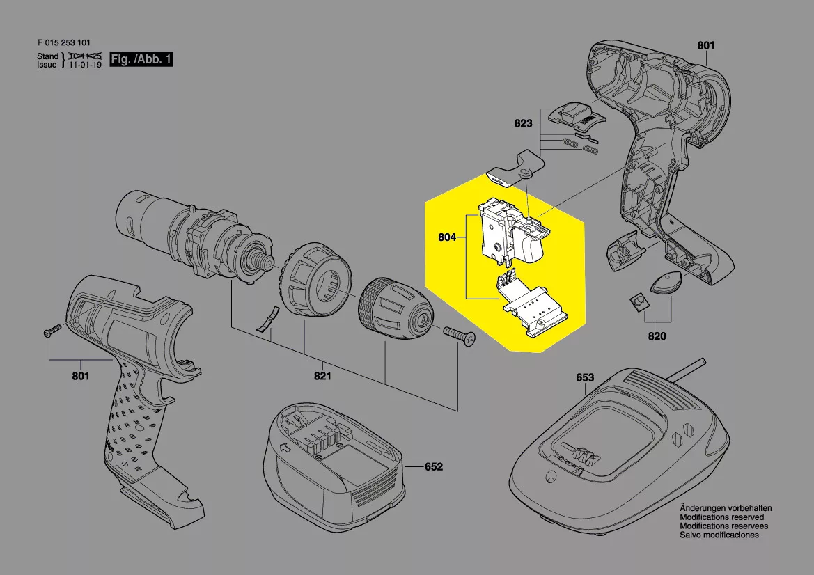 Interrupteur réf. 2 610 Z02 149 SKIL